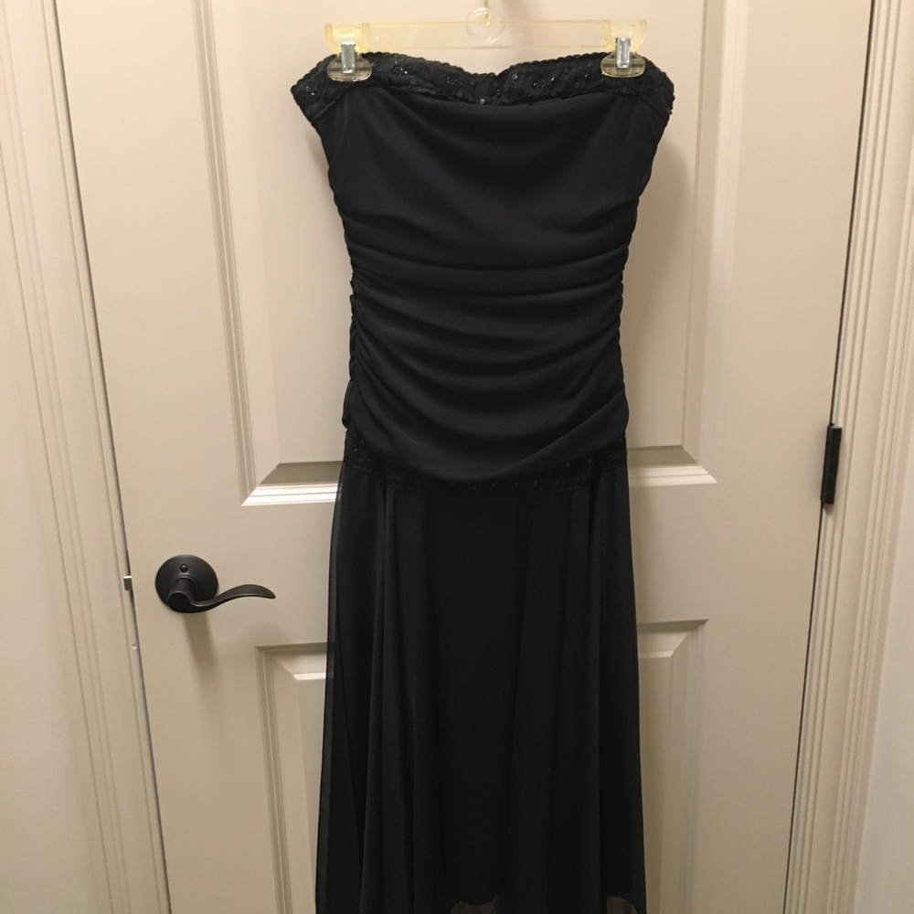 DressBarn Black Strapless Dress, Size Medium